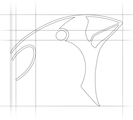 Boceto del ave cardenal del estudio creativo